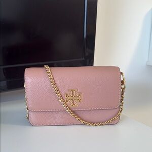 Tory Burch Blush Crossbody Bag with Gold Chain